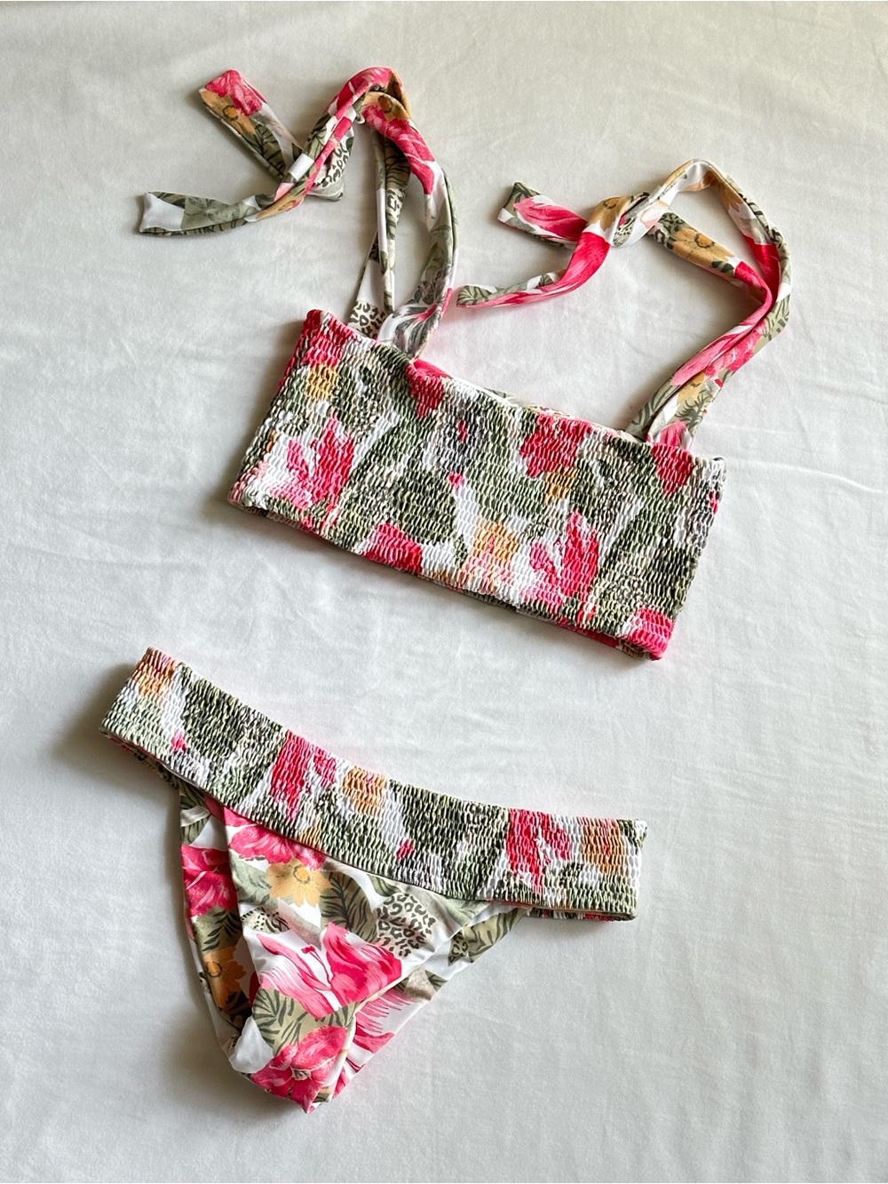 Women’s Reversible Small Floral and Leopard 2pc Zulu & Zephyr Swimsuit